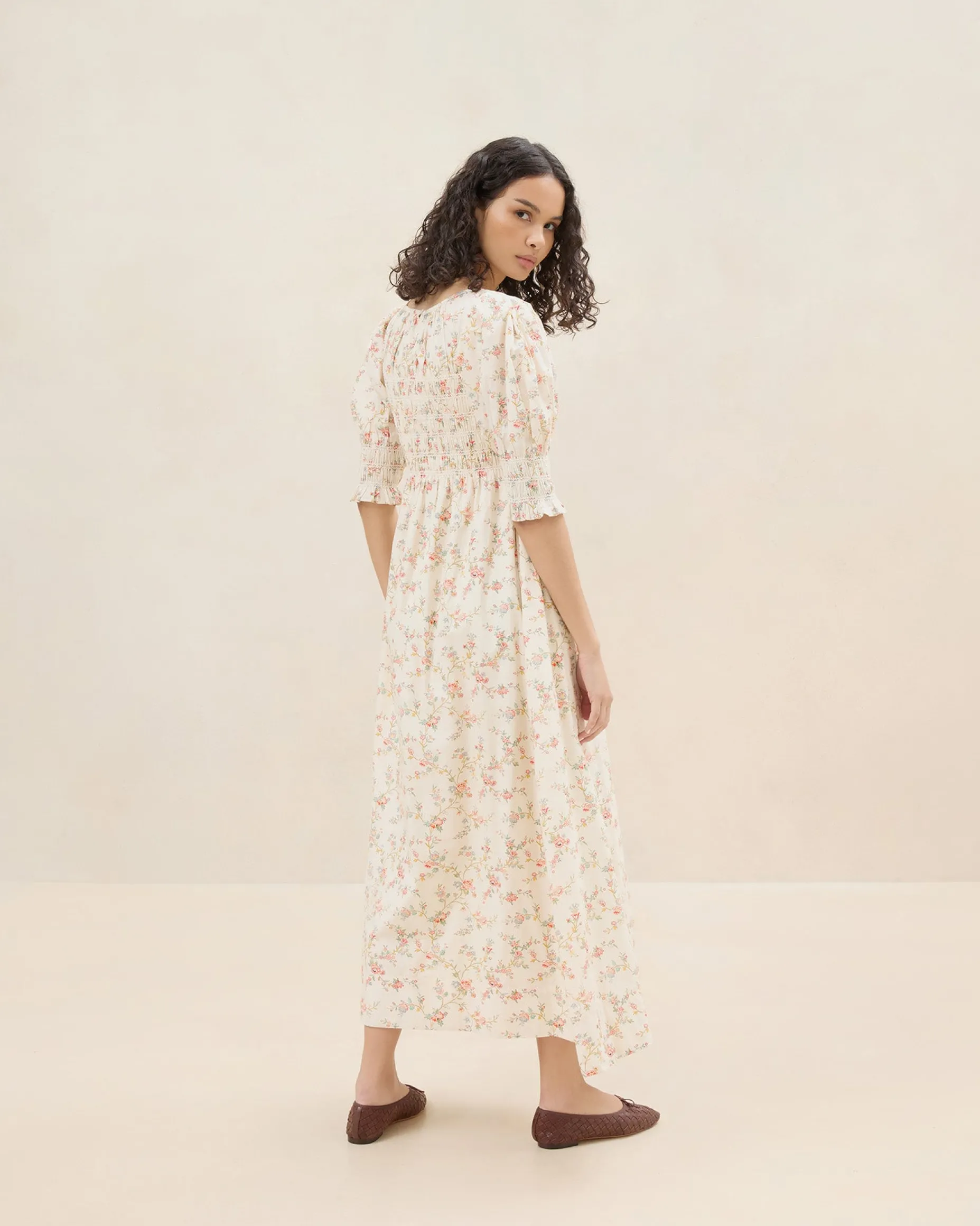 Quinn Pink Floral Cinched Dress