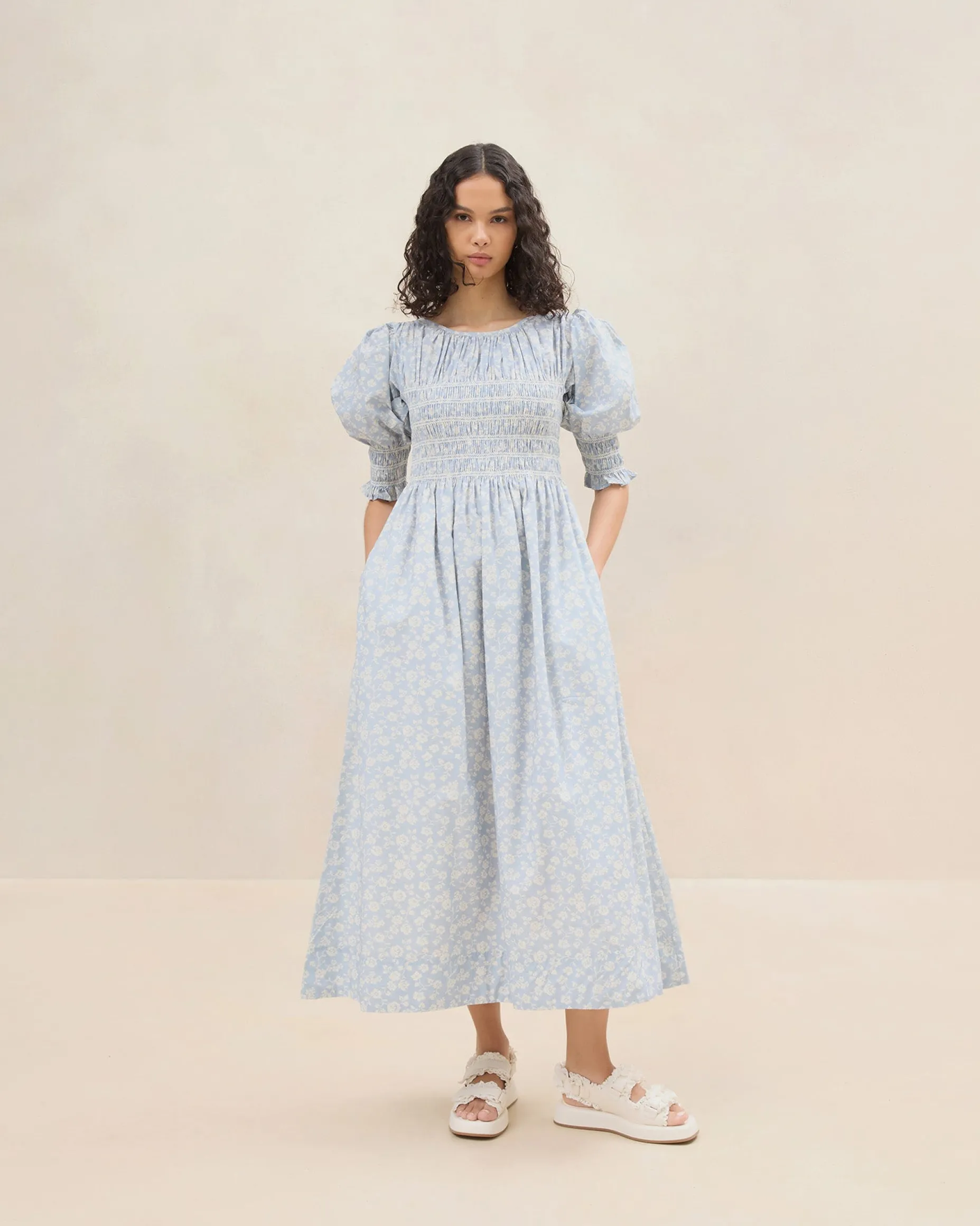 Quinn Pink Floral Cinched Dress