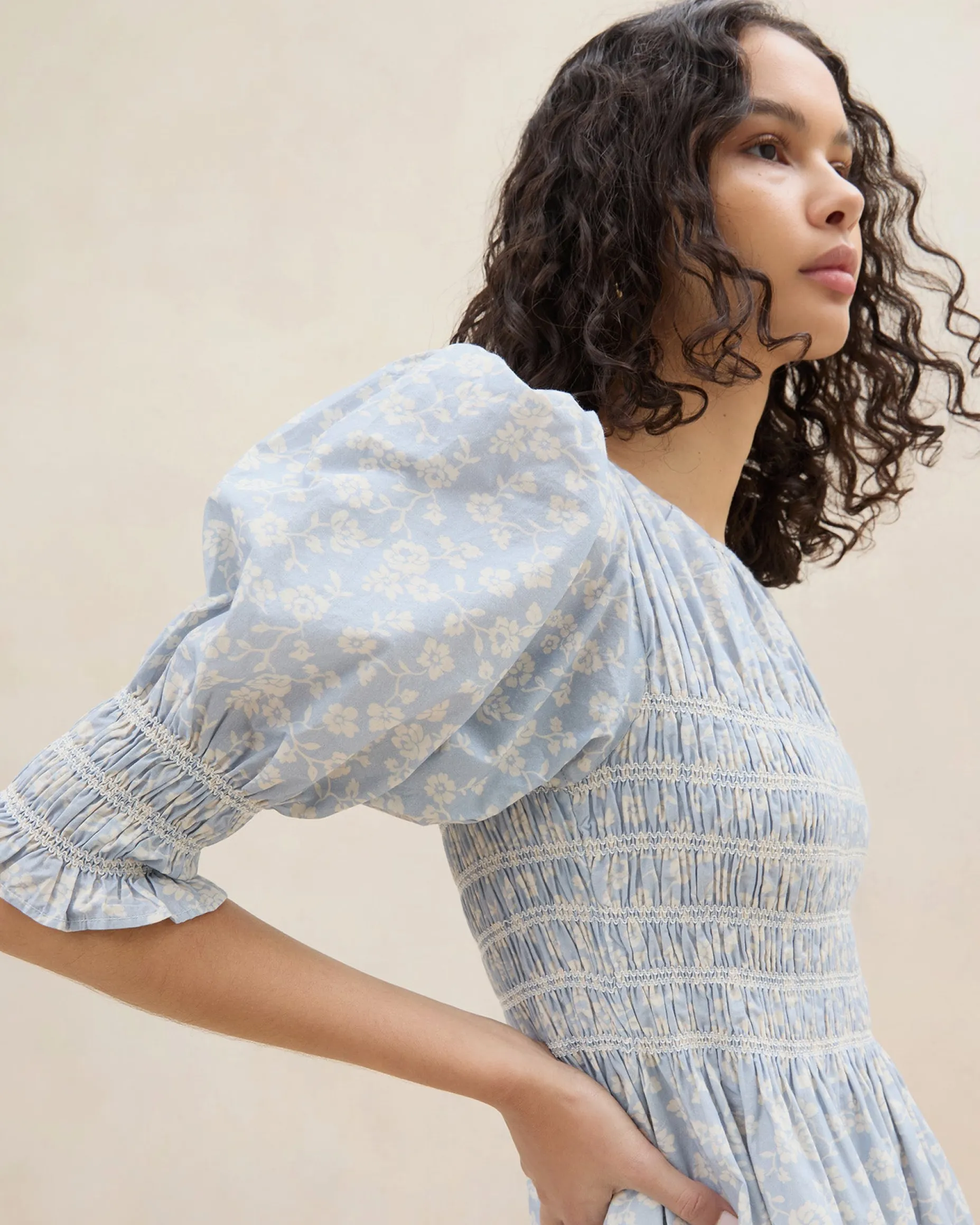 Quinn Pink Floral Cinched Dress