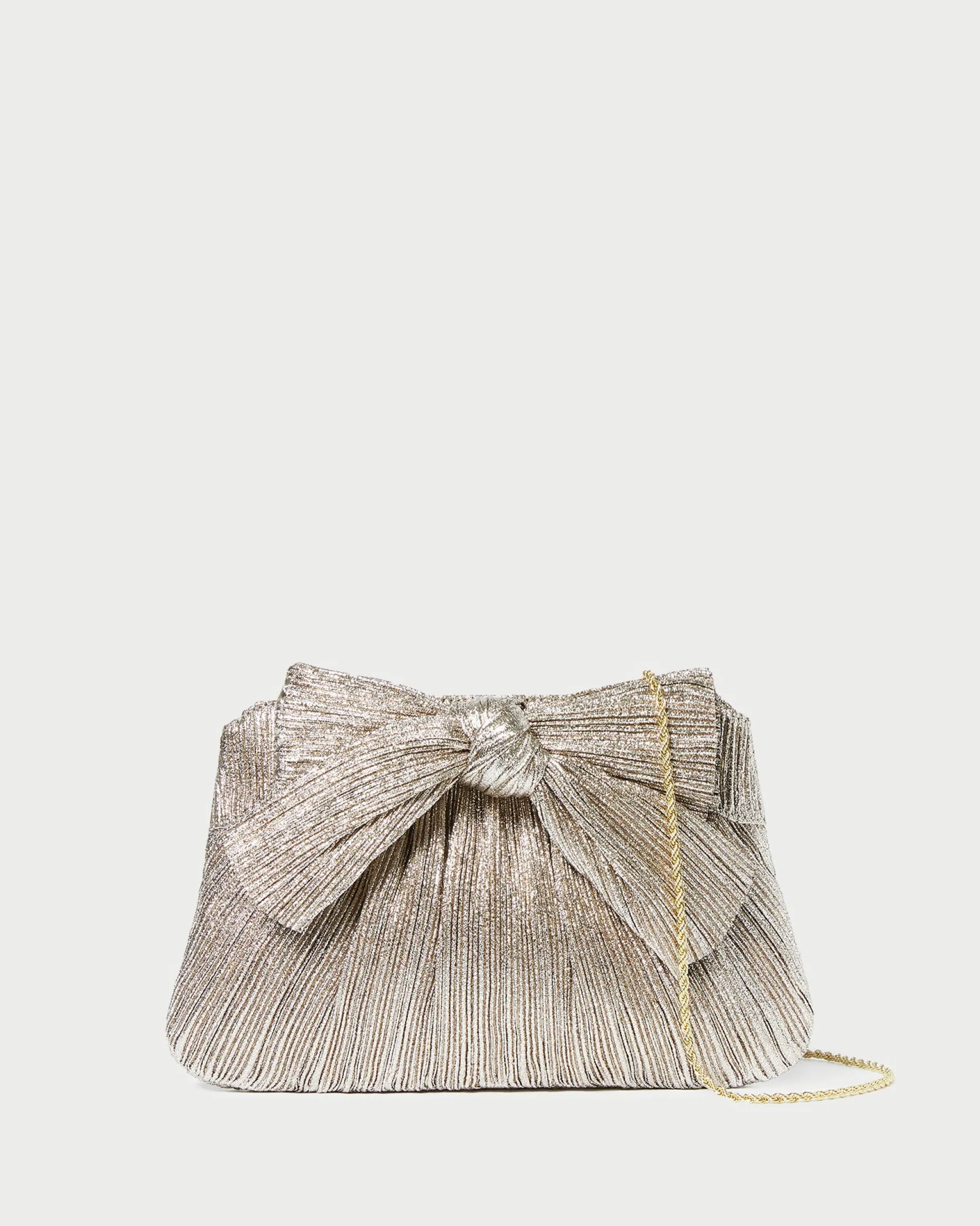 Rayne Champagne Bow Clutch