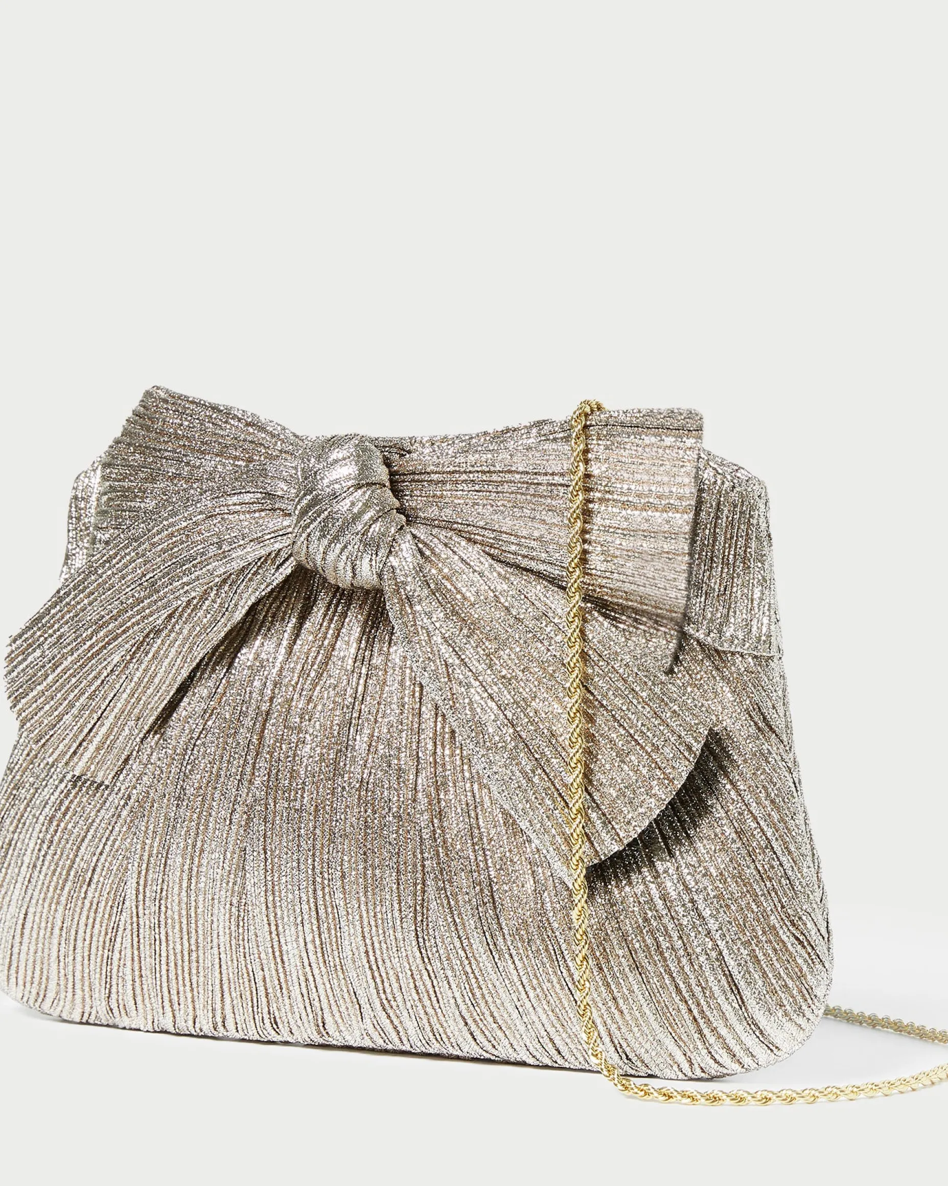 Rayne Champagne Bow Clutch