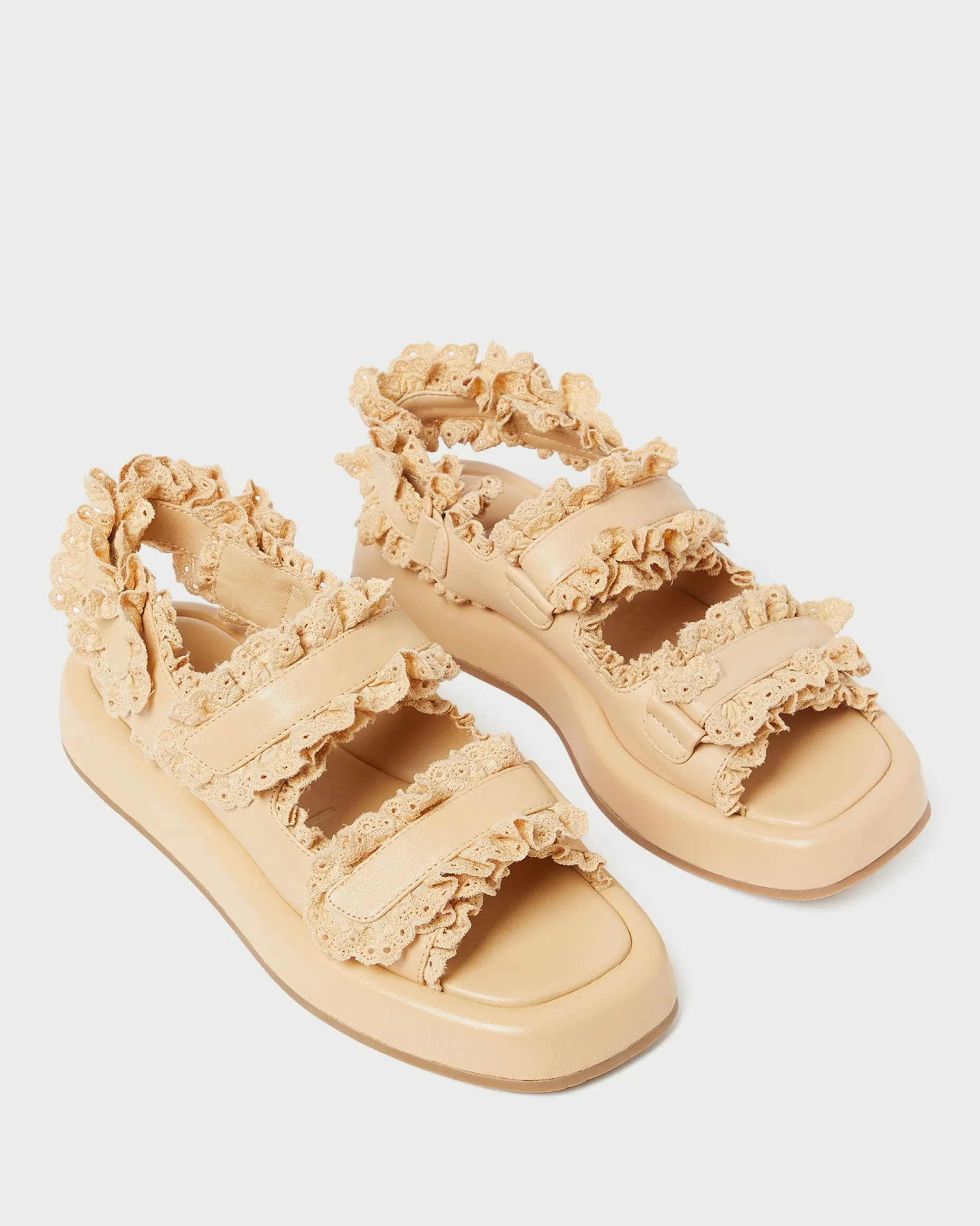 Blaise Brown Raffia Platform Sandal