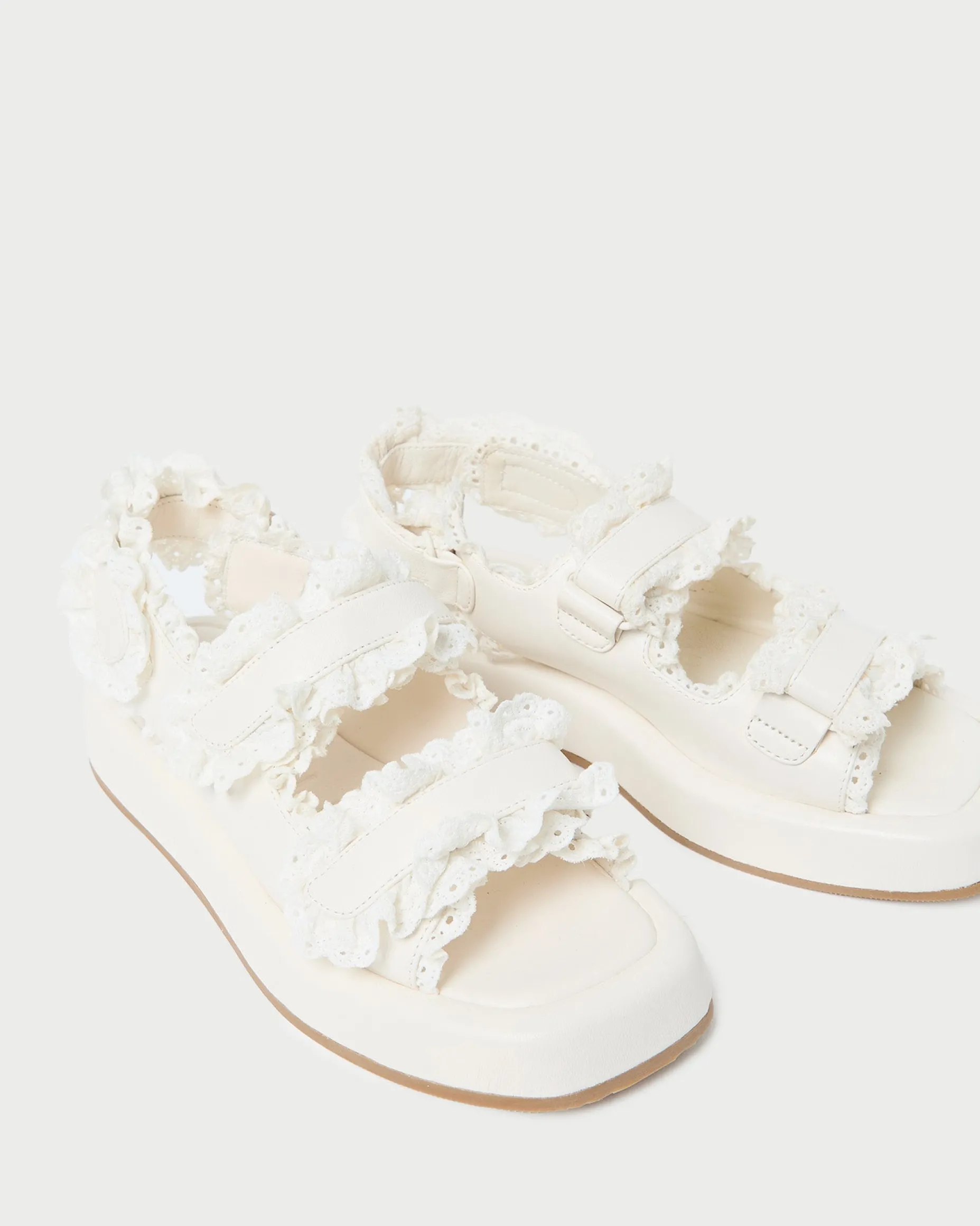 Blaise Brown Raffia Platform Sandal