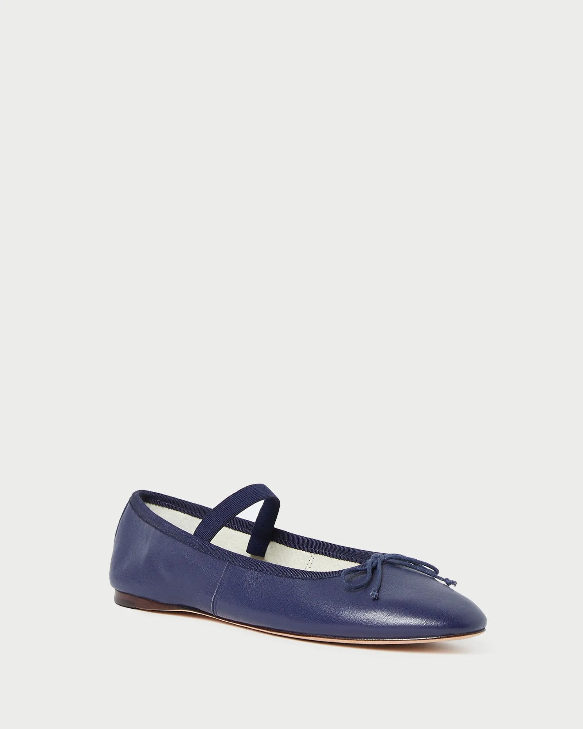Leonie Navy Leather Ballet Flat