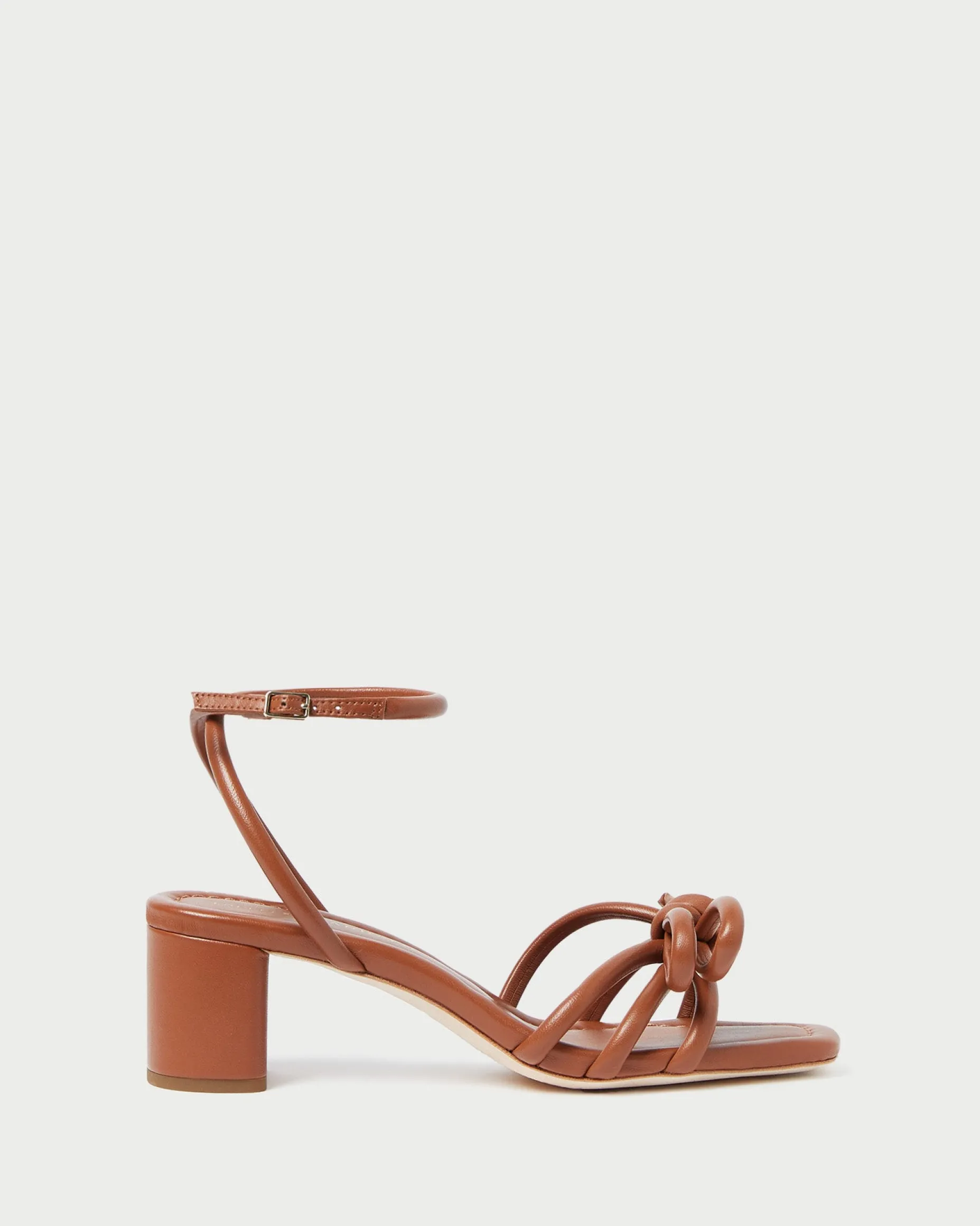 Mikel Champagne Bow Mid-Heel Sandal