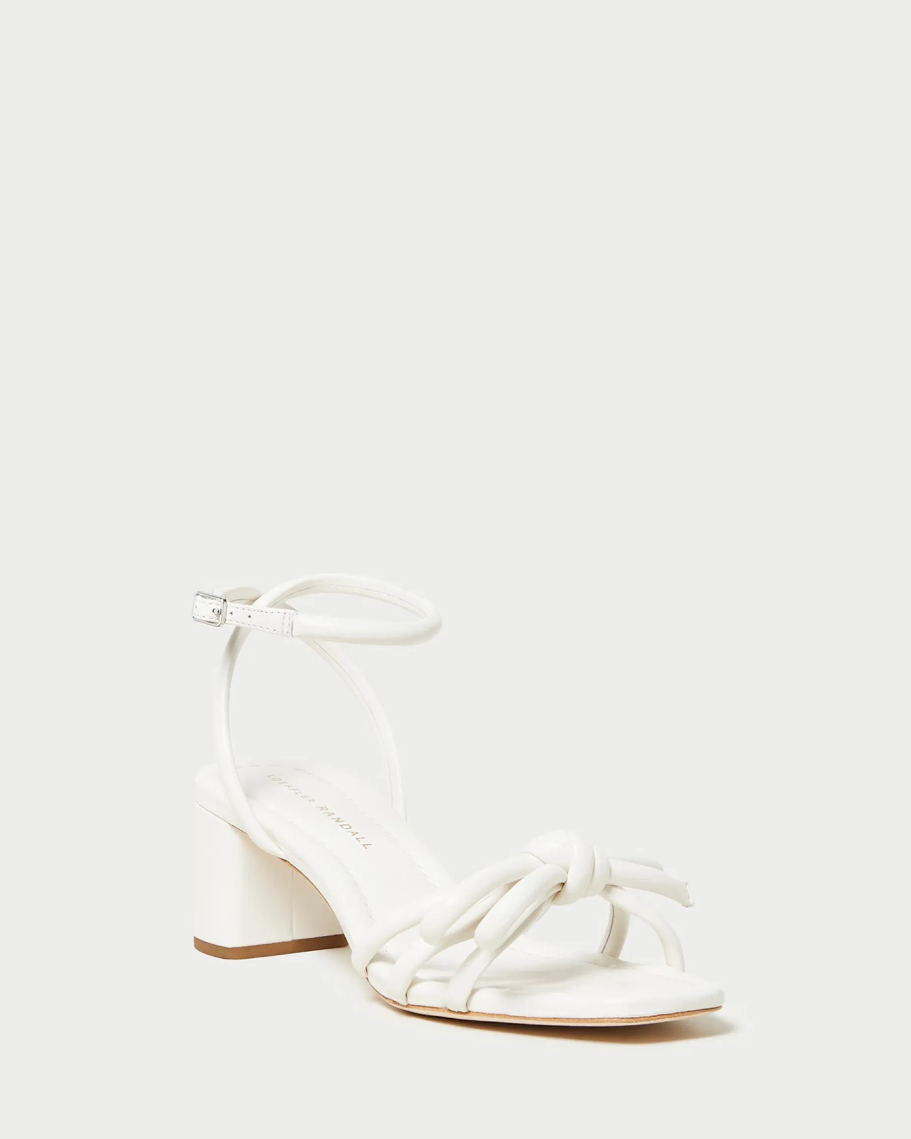 Mikel Champagne Bow Mid-Heel Sandal